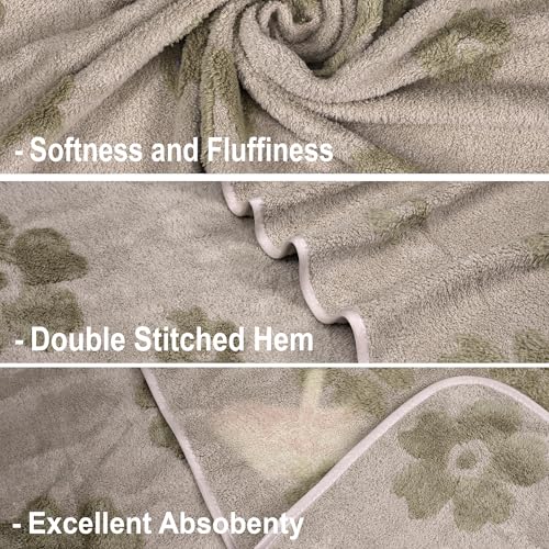 Image of Cortina Jacquard Towels for Bath 70 x 140 cm 380 GSM Microfiber Bath Towels, Ultra Soft, Highly Absorbent & Quick Dry for Gym, Beach & Bathroom Towels for Men, Women & Kids Color : Brown