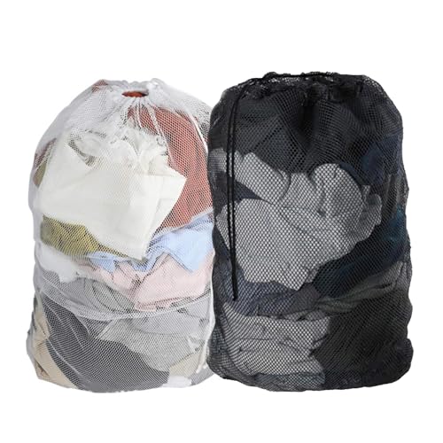 SYEYCW 2 Pcs Laundry Net Bags, 60 x 90cm Organizer Washing Machine Bag, Large Mesh Laundry Bags with Lockable Drawstring, for Travel, Big Clothes, Duvet Cover, Toy Storage, College Dorm, Apartment