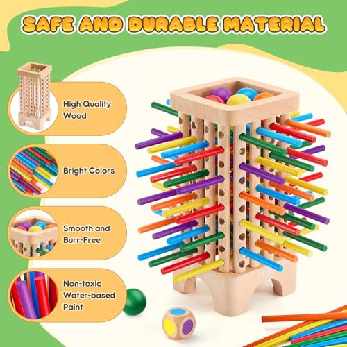 Montessori Game juego de tablero en madera para niños miniatura 2