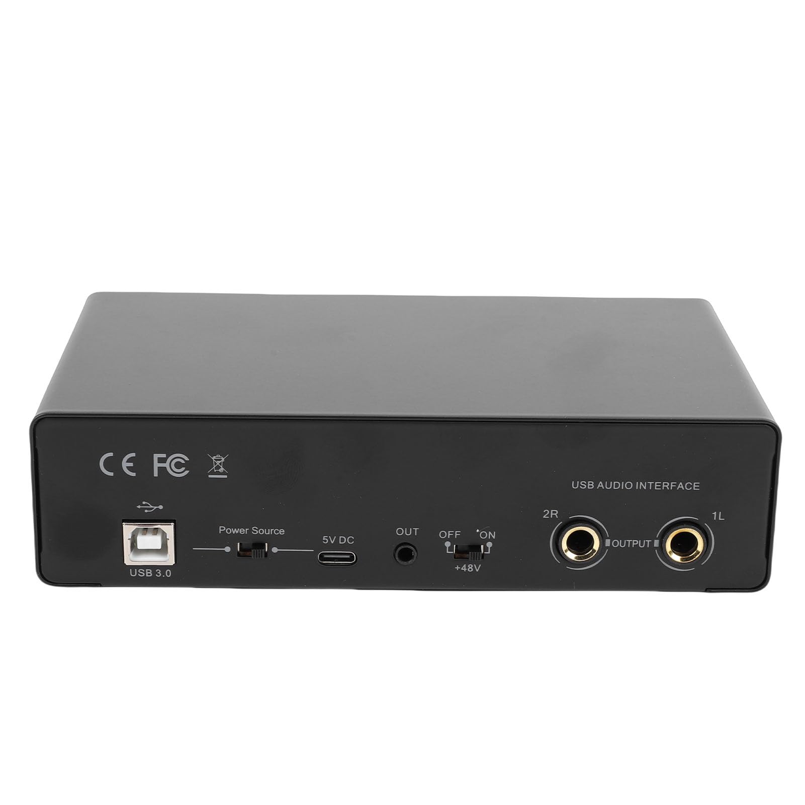 Fockety Interfaccia Audio USB per Chitarristi, Cantanti, Produttori di Podcast per Registrare e Riprodurre Software di Registrazione in Studio, Tutorial Musicali, Campioni Sonori, (BLACK)