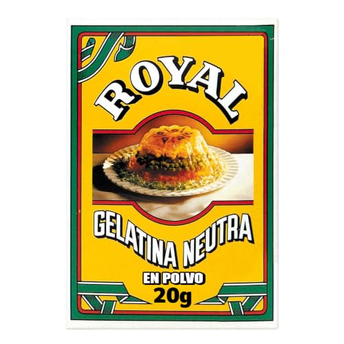Royal Gelatina Neutra, Preparado en Polvo, Pack 2 x 10 - 20 g