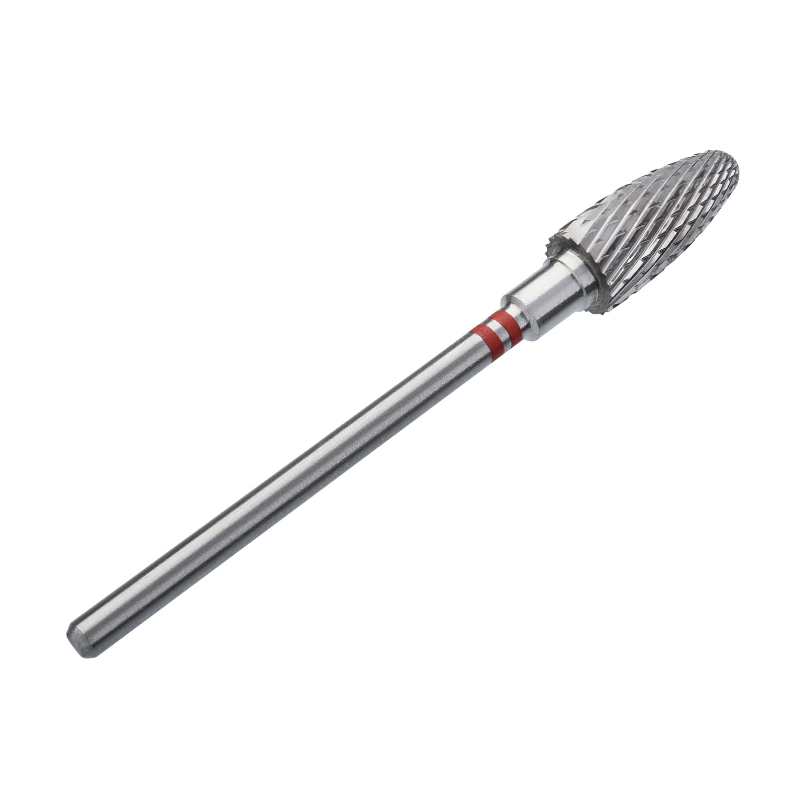 STALEKS PRO Expert - Broca de carburo para uñas (maíz, rojo, cabeza de 6 mm / 14 mm WP), para usuarios zurdos con corte inverso, dureza suave para corrección de uñas artificiales y eliminación de