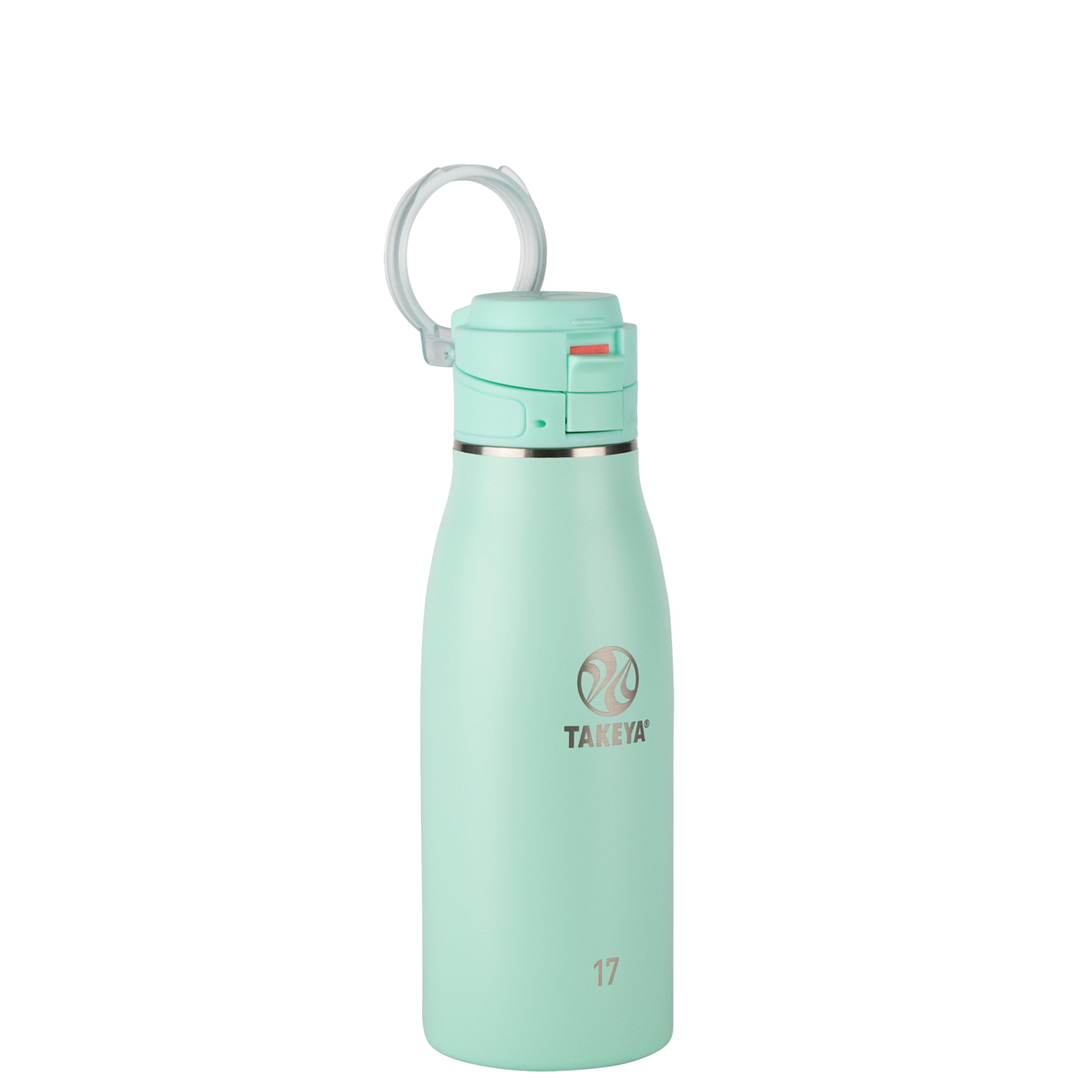 Traveler Stainless Steel Travel Coffee Mug with Flip-Lock Lid (17 oz, Aqua)- Leakproof Insulated Mug for Coffee & Tea