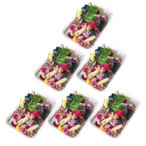 Ramo de flores secas artificiales color turquesa EXCEART miniatura 1