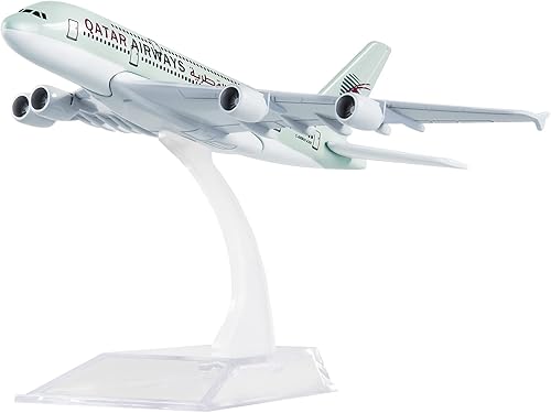 Miniatura 3 de Busyflies Modelo Avión 1400 Diecast Airplane Modelo Aviones Modelo Avión Metal Qatar 380 Modelo de aleación de avión para regalo de cumpleaños