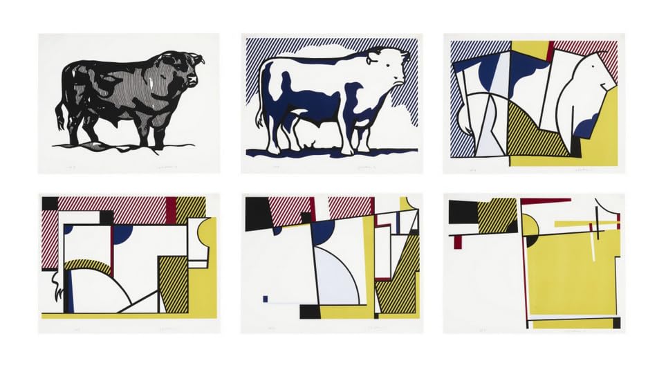 Estampes sur toile Roy Lichtenstein peinture moderne haute définition sans cadre 16x20in