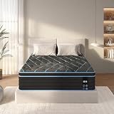 Hybrid Mattress with Individually Pocketed Innerspring, Medium Firm, Memory Foam, CertiPUR-US Certified, Motion Isolation, Breathable & Cooling, Boxed for Easy Setup (Blue, King (U.S. Standard), 14")