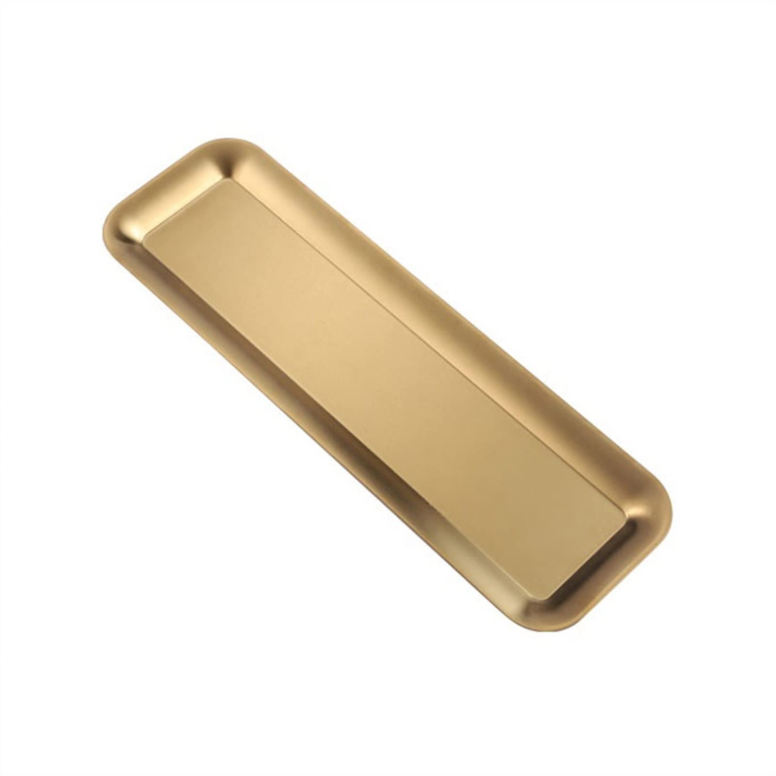 Bandeja Bandeja Decorativa Rectangular de Acero Inoxidable 304 Engrosada Almacenamiento Metal Fondo Plana Servicio Mesa Bandejas para Servir Comida(A)