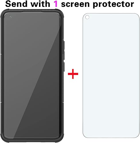 Miniatura 3 de Funda de teléfono para Xiaomi Mi 11 5G con protector de pantalla de vidrio templado, soporte y soporte, resistente, resistente, híbrido, accesorios