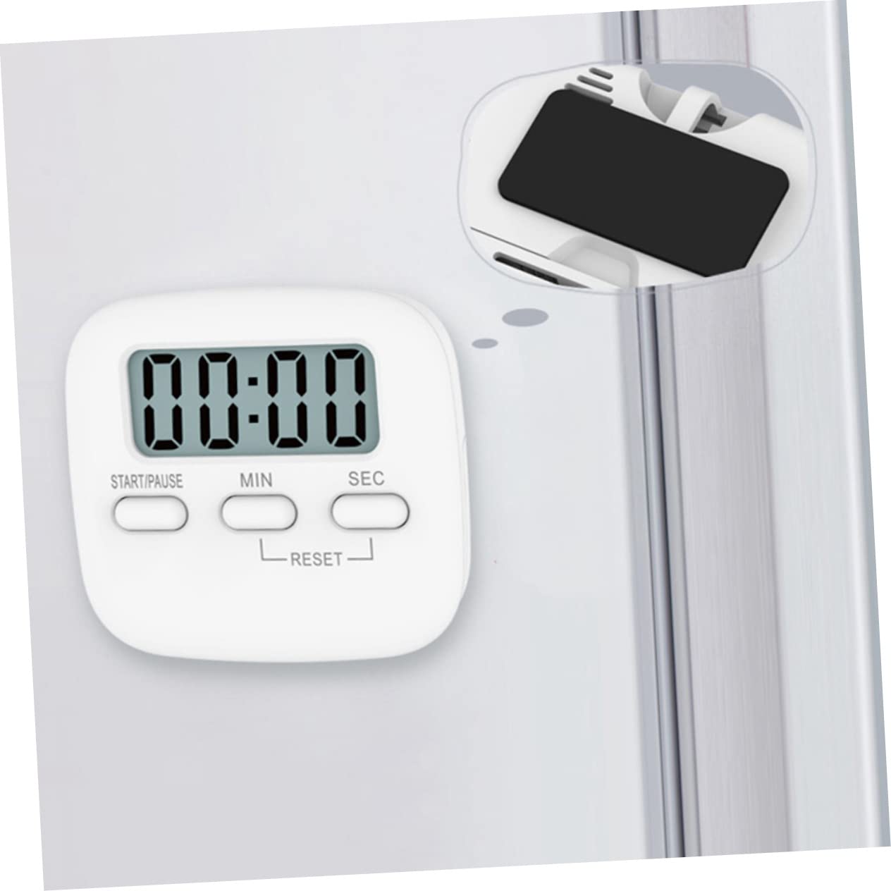6pièces Minuteur Digital avec Alarmes pour Cuisine Et Chronomètre LCD Blanc avec Affichage Et Fort pour Salle De Bain Et Gym