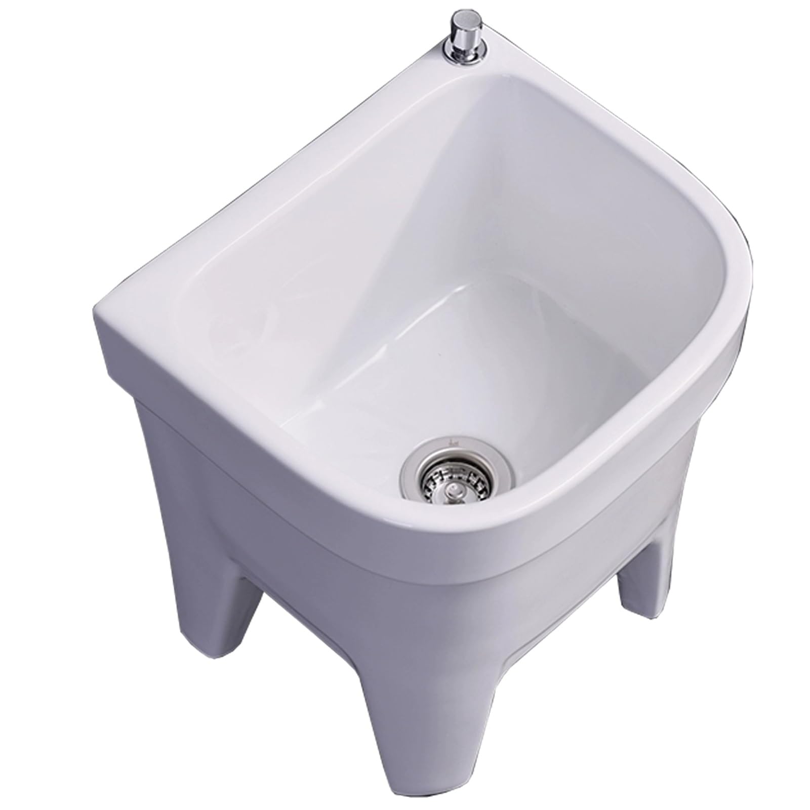 Fregadero grande de cerámica con drenaje OneTouch, perfecto para lavandería, garaje, estudio de arte, invernadero, duradero, fácil de limpiar, versátil