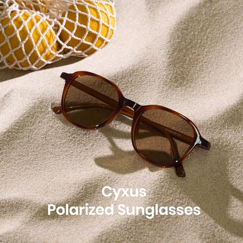 Cyxus Polarized Sunglasses for Men Women Trendy Sunglasses UV Protection for Driving Fishing Traveling P12904