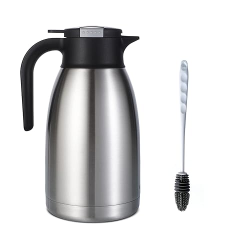 Heritage66 2L Thermal Coffee Carafe with Cleaning Brush – Triple-Wall