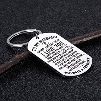 Image of Anniversary Valentines Birthday Boyfriend Girlfriend Gifts keychain