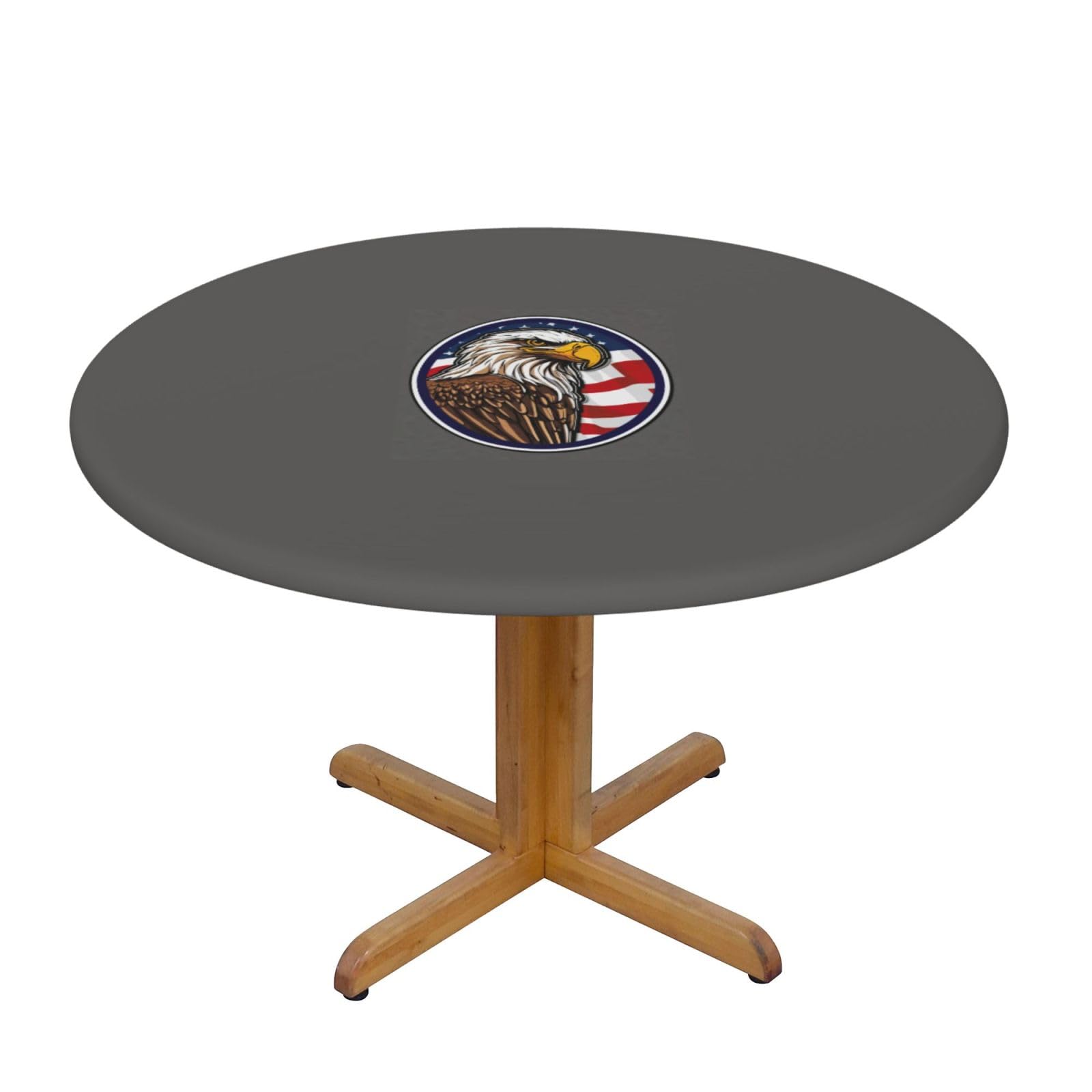 AYYQWE American Bald Eagle Print Round Tablecloth Dining Room Kitchen Table Cover Wedding Party Outdoor Indoor