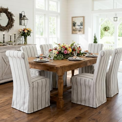 Kmax Slipcovered Dining Chairs Set of 6