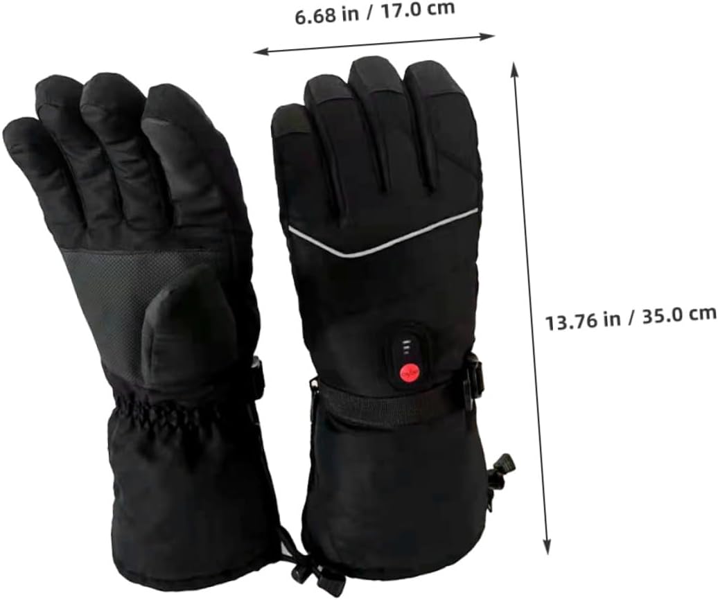 Electric Heated Ski Gloves for Men and Women Winter Gloves with Temperature Control Rechargeable Battery Powered Warmers for Outdoor Skiing Hiking Camping and Cold Weather Use