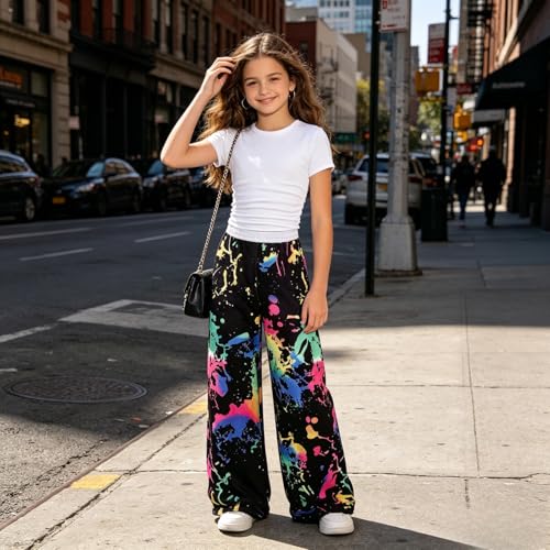 Image of Girls Clothes 2 Piece Short Sleeve T-Shirt Tops & Camo Pants Spring Summer Casual Outfits for Teen Tween Girl 7-14Y