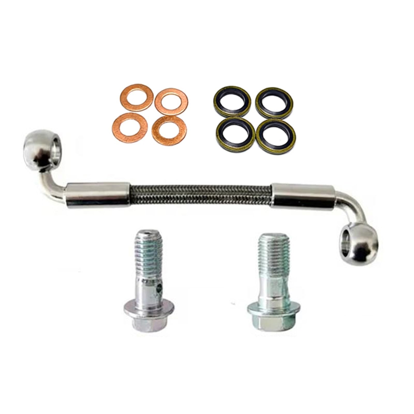 Motorbike Brake Line Motorcycle Accessories 90°-90° Brake Clutch Line Hydraulic Oil Hose 10cm-500cm M10 M8(130cm)