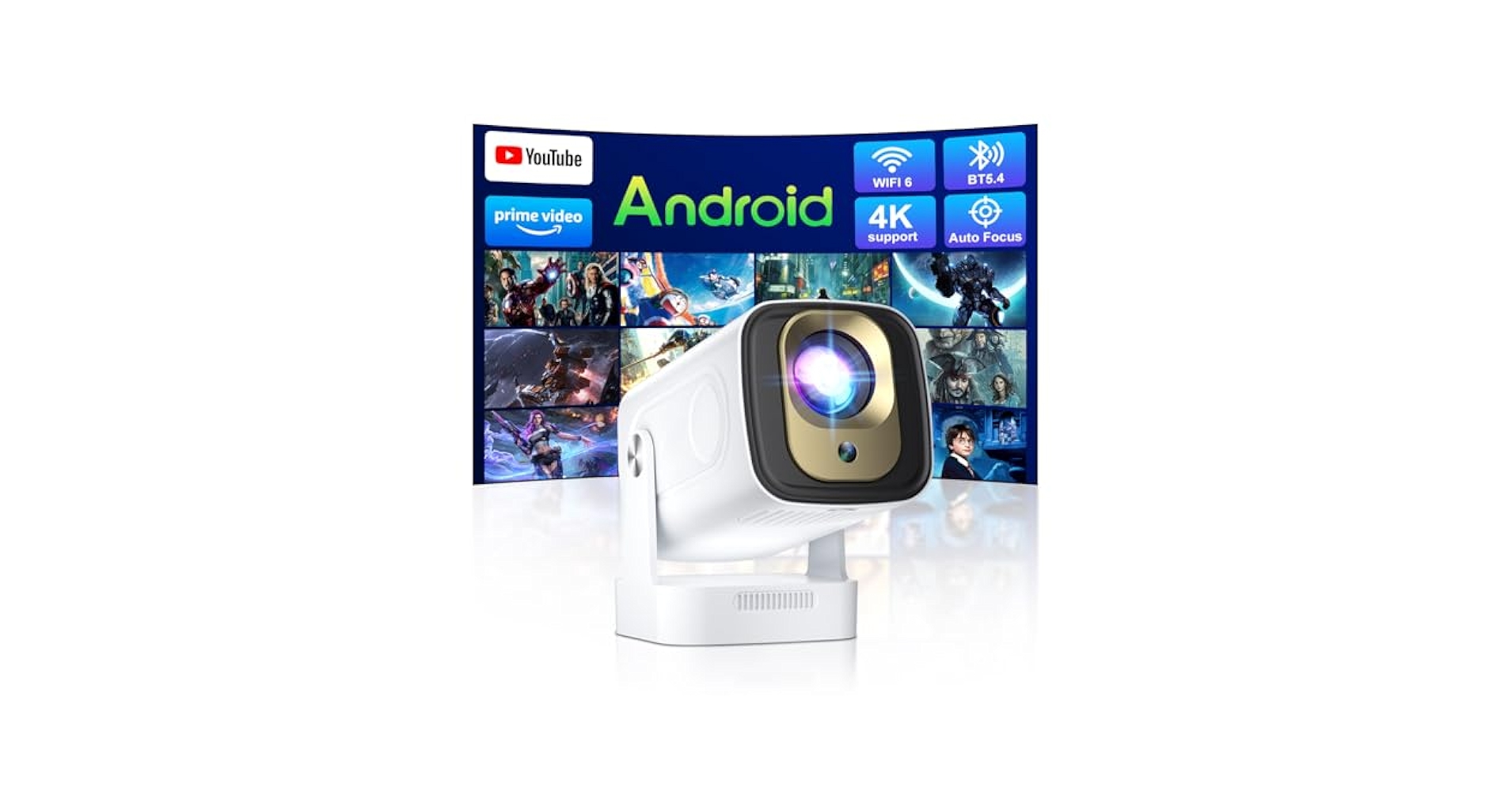 Amazon.com: 【Short Throw & Speaker】Mini Smart Projector