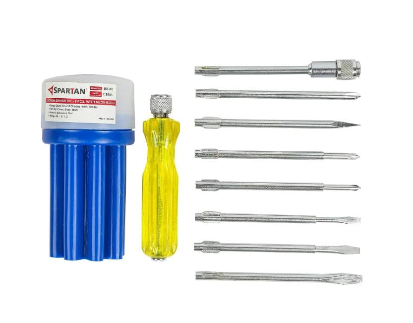 8-in-1 Pc Screw Driver Kit With 3 Flat Blades, 3 Phillips Head, 1 Round Poker Bar, Extension Rod|Multi-purpose Tool Set Screwdriver Set - 1 pc (B0CJC1K31P) Amazon Price History, Amazon Price Tracker
