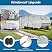 Travel Trailer RV Cover 18-20 FT, Heavy Duty 420D Oxford Waterproof Camper Cover with Zipper Door, Windproof Straps, UV Protection, Vents & Wheel Covers Accessories