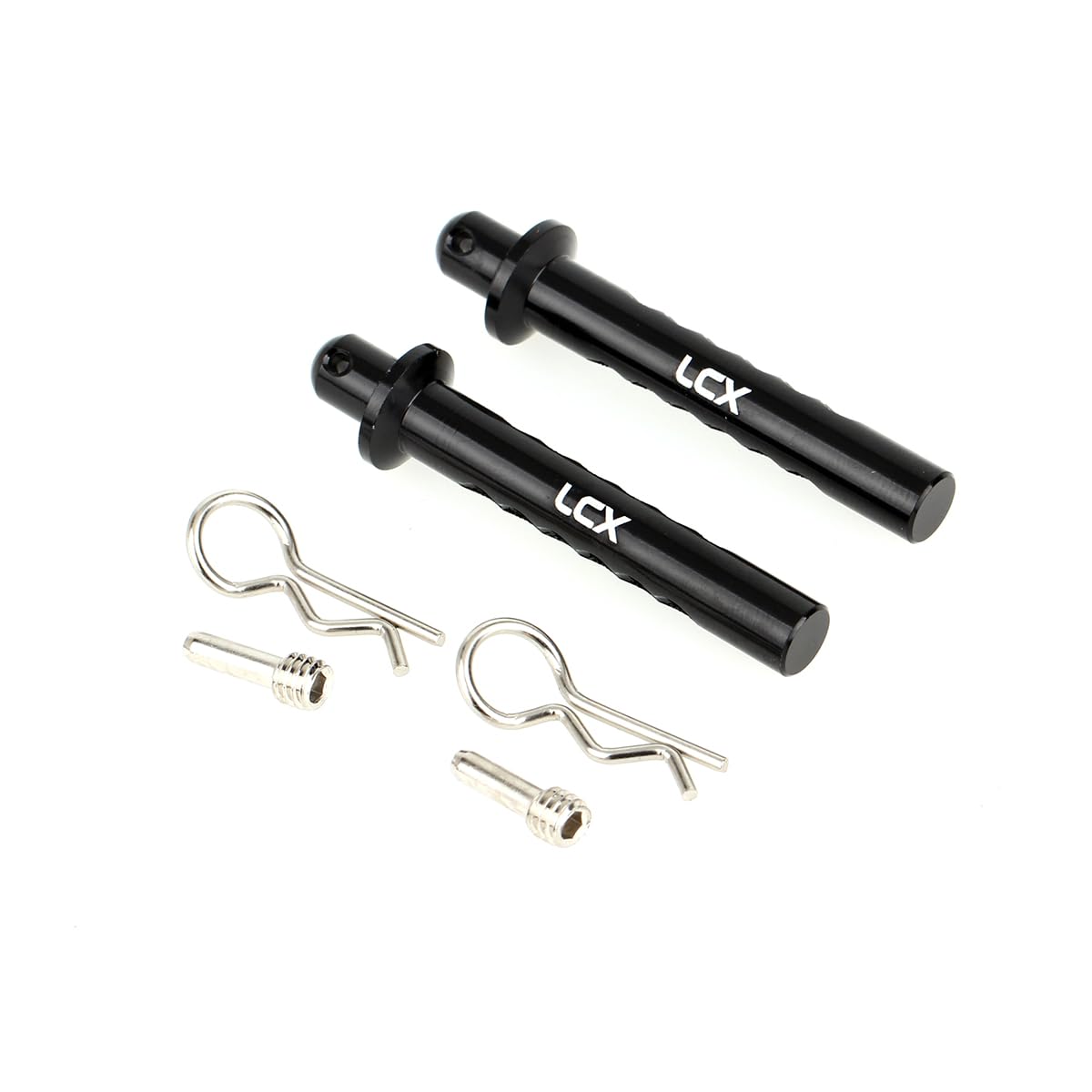LCX Racing 1/10th RC Crawler Car Aluminum Front Body Post Mount W/Clip for Axial SCX10 II 90046 90047, Upgrades Parts Accessories