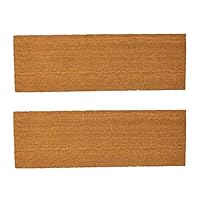 Nicola Spring Coir Double Door Mats - 120 x 40cm - Classic - Pack of 2 - Decorative Indoor Large Front Door Mat Entry Dirt Trapper Rug Outdoor Boot Scraper Non Slip Backing Doormat
