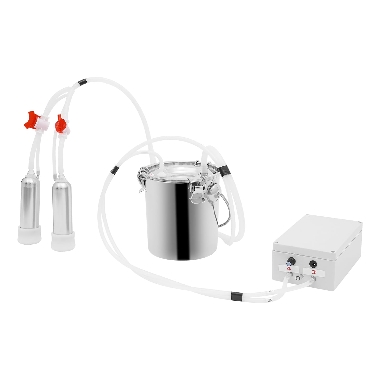 Elektryczna dojarka 3 l/5 l/10 l/14 l, regulowana konstrukcja, pulsacyjna maszyna do dojenia, 2 sztuki, karma mleczna z wężami, wysoka wydajność, przenośna dojarka do kóz, krowy, dla rodziny, ranczo