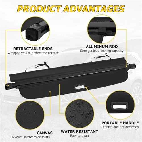 Cubierta de carga retráctil para evitar robos visuales en Subaru Outback 4