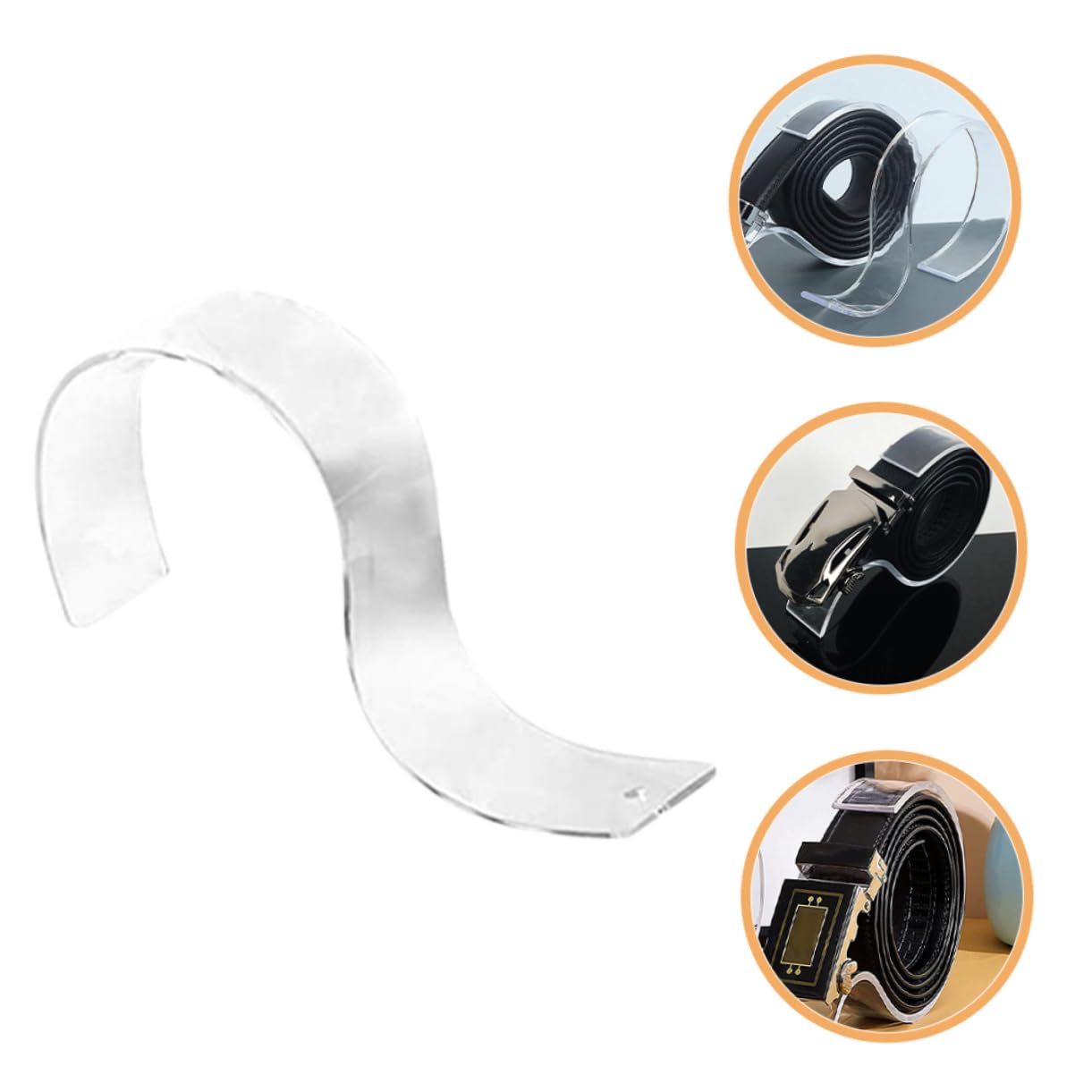 PRETYZOOM 4pcs Belt Organizer for Retail Store Shop Display Stands Retail Display Organizers Hanging Display Rack Holders Organiser Belts Belt Stand Organizer Belt Holder Transparent Acrylic