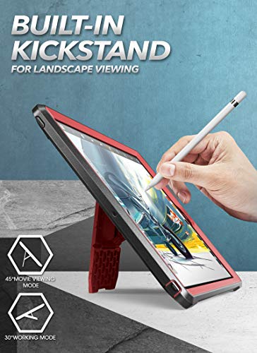 Image of SUPCASE Designed for iPad 10.2 2019 Case, [Unicorn Beetle Pro Series] with Built-in Screen Protector and Dual Layer Full Body Rugged Protective Case for iPad 7th Generation (MetallicRed)