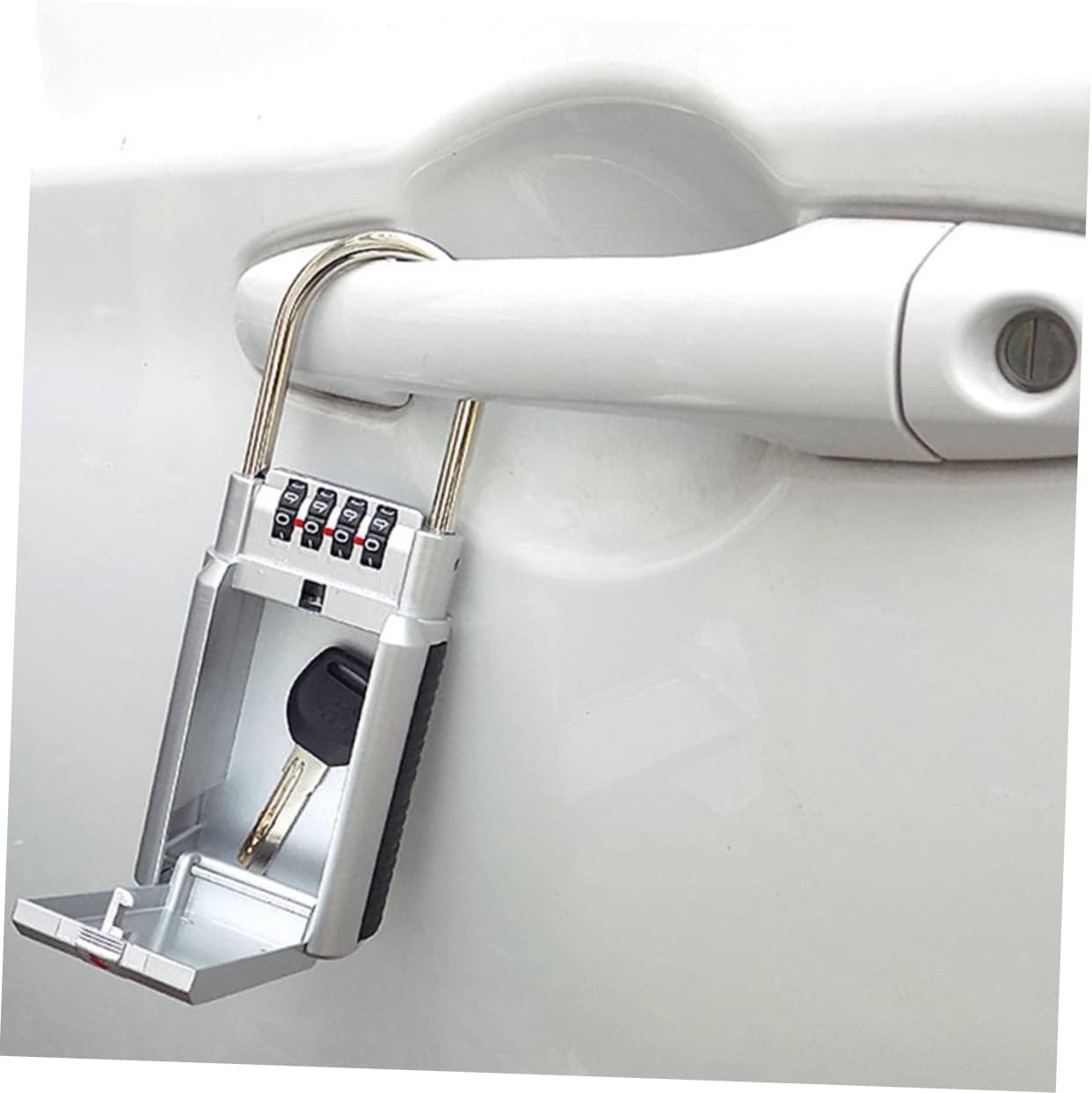 Weatherproof Wall-Mounted Key Lock Box 4 Combination Lock Box for Key Storage Easy Access for Home and Office