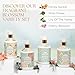 FlowerBox Liquid Hand Soap with Pump – Set of 4 Scented, Decorative Hand Soap Dispensers for Bathroom and Kitchen – 500 mL Luxury Floral Mosaic Bottles, Gift Pack