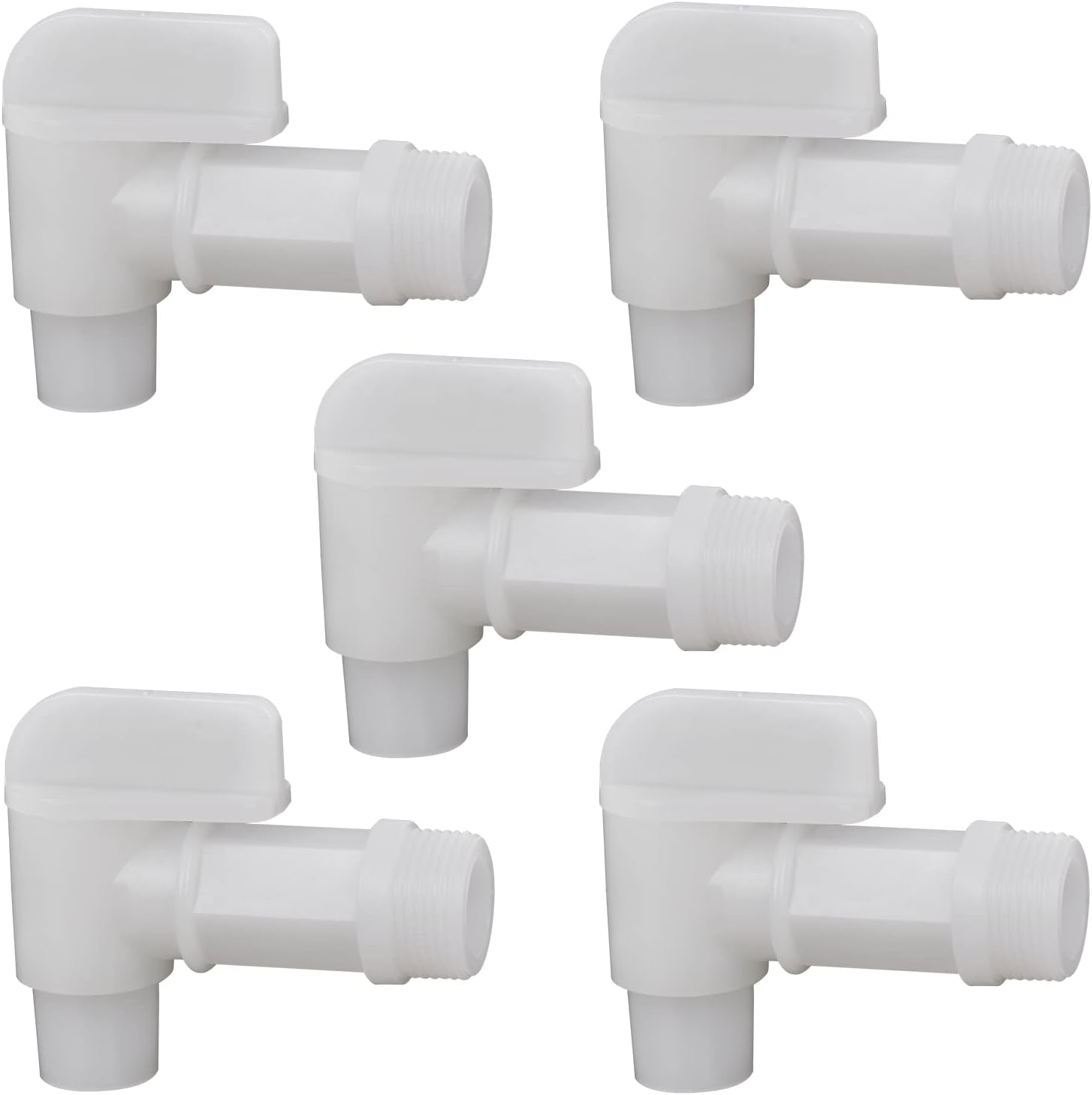 Plastic Faucet Spigot Drum Faucet, 3/4 NPT Spigot Faucet for Water Jug, 1 Inch Thread Size, 10-Pack