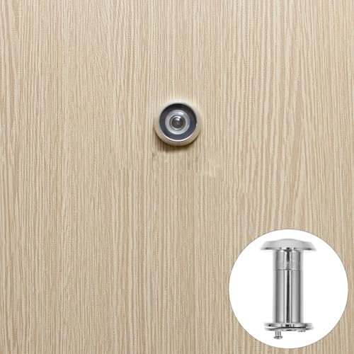 VOSAREA Mirilla de Puerta de Aleación de Zinc Plateada con Ángulo de Visión Amplio de 220 Grados y Fiabilidad a Largo Plazo, Incluye Cubierta de Privacidad y Accesorios, para Puertas de Hotel y Oficina miniatura 7