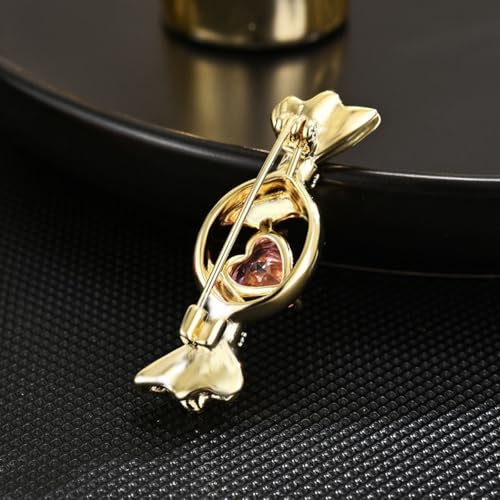 Image of Brooches And Pins For Women Fashion Elegant Flower Broches Lady Costume Jewelry Brooch Pins (Candy)