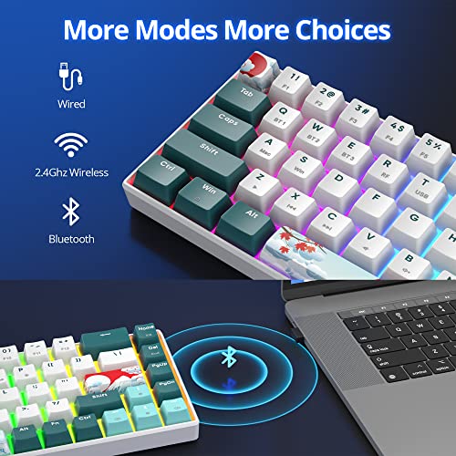 Teclado Gamer 60% Wireless Mechanical Gaming Keyboard miniatura 2