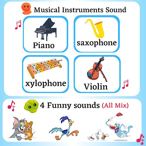 Image of 5 In 1 Musical Activity Cube For 1 Year Old-Piano Shark,Instrument Sounds,Drum Box With Lights,Learning Toys For 1 Year Old Boy&Kids Toys,3 Aa Batteries Incl,Multicolor