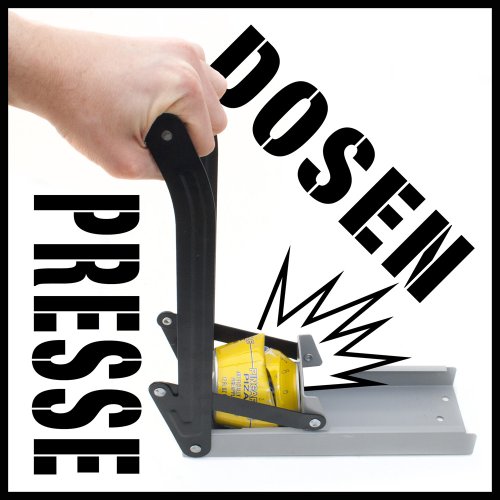 Dosenpresse Can Crusher & integrierter Flaschenöffner; Bierdosenpresse mit Hebelarm; Recycling Werkzeug zur Wandmontage
