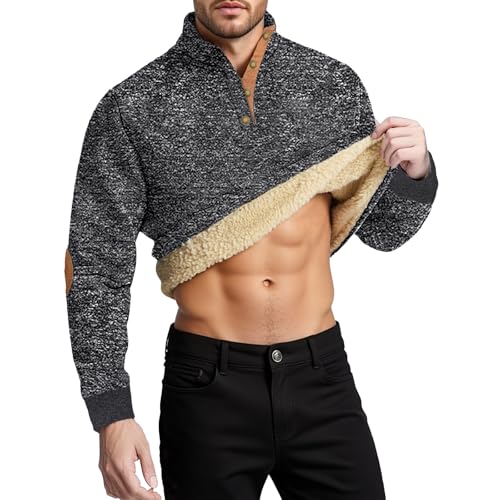 Pull thermique homme col rond en polaire pour affronter le froid