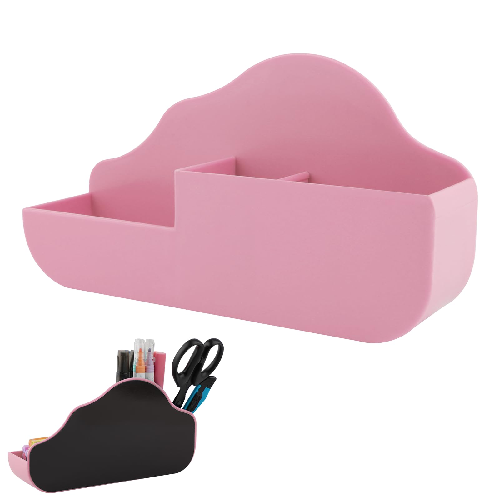 KITANIS Magnetic Pen Holder,3 Compartments Magnetic Dry Erase Marker Holder,Extra Strong Magnet Storage Marker Pen Pencil Organizer for Refrigerator,