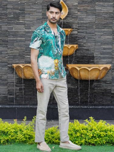 Image of Tropical Jungle Art Print Cotton Shirt