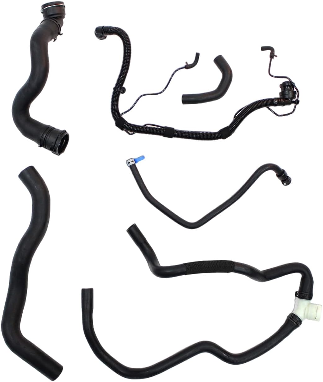 AUCERAMIC 6 PCS Engine Radiator Coolant & Heater Hose, PCV Pipe, Coolant Inlet & Outlet Pipe Set Fit 2011-2016 for Chevy Cruze 1.4L Replace 13251447 13251435 13291779 94543097 25193343 55596898
