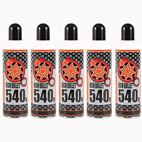 LayLax ハイバレットガス 540ml HFC-134a ガス ライラクス ガスガン サバゲー ガス缶 ガスボンベ (5本セット)