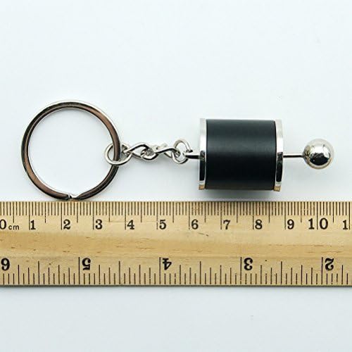 Waterwood Creative Auto Part Model Gear Box Shifter Keychain Key chain Ring-Silver&Black