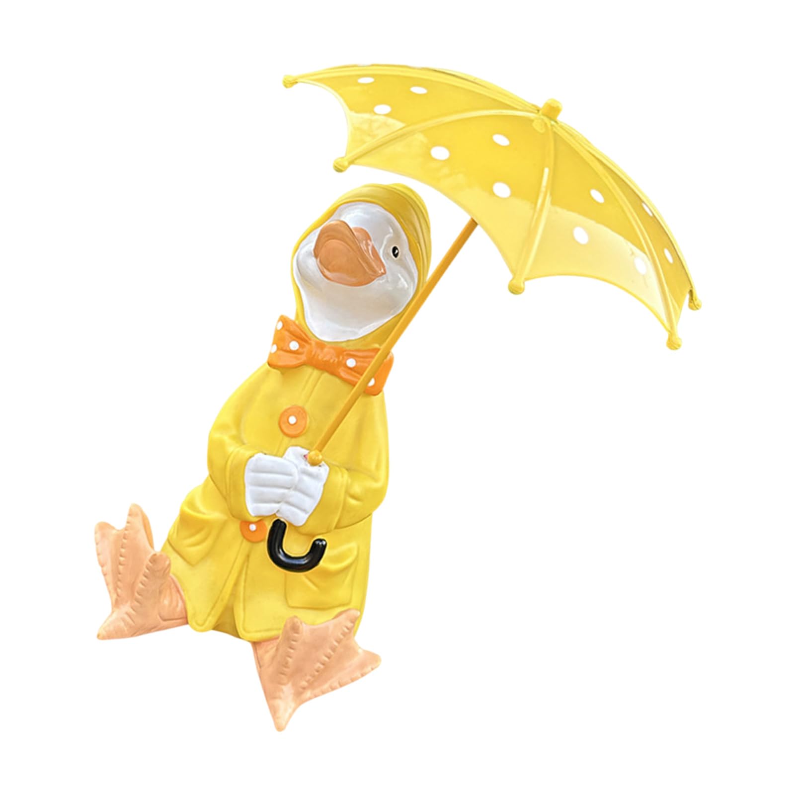 Piceioep Holding Umbrella Figurine Resin Animal Garden Statues Funny Sculpture for Home Desk Decoration Sculpture Replace Animal Figurine