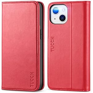 TUCCH Case for iPhone 13 5G, PU Leather Flip Wallet Stand Shockproof Folio Cover with [3 Card Slot Cover] [Soft TPU…