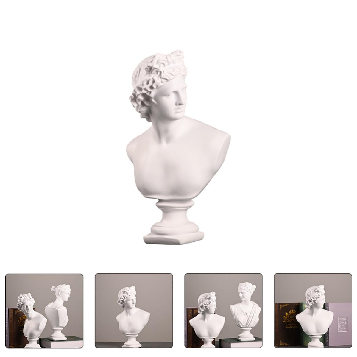 Healifty David Statue aus Kunstharz für Elegante Schreibtischdekoration