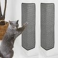 2 Pieces Cat Scratcher Mat Cat Furniture Protectors Sisal Cat Scratching Pad Protecting Bed Sofa Scratch Mat Cat Scratch Pad Rug 60 × 25 CM(Grey)